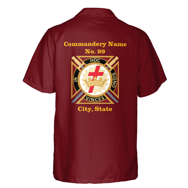 Customized Knights Templar Commandery Hawaiian Shirt S-5XL