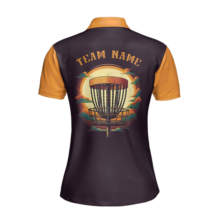 Custom Name Disc Golf Team Name Ancient Pattern Women's Polo Shirt S-5XL