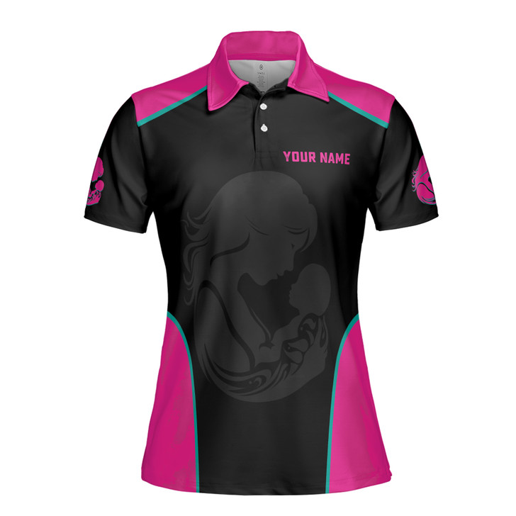 Custom Name Mom You Are The Queen Black Pink Women's Polo Shirt S-5XL, For Mom