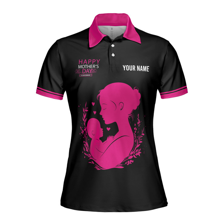 Custom Name Mom Quote You Are My Heart Black Women's Polo Shirt S-5XL, For Mom