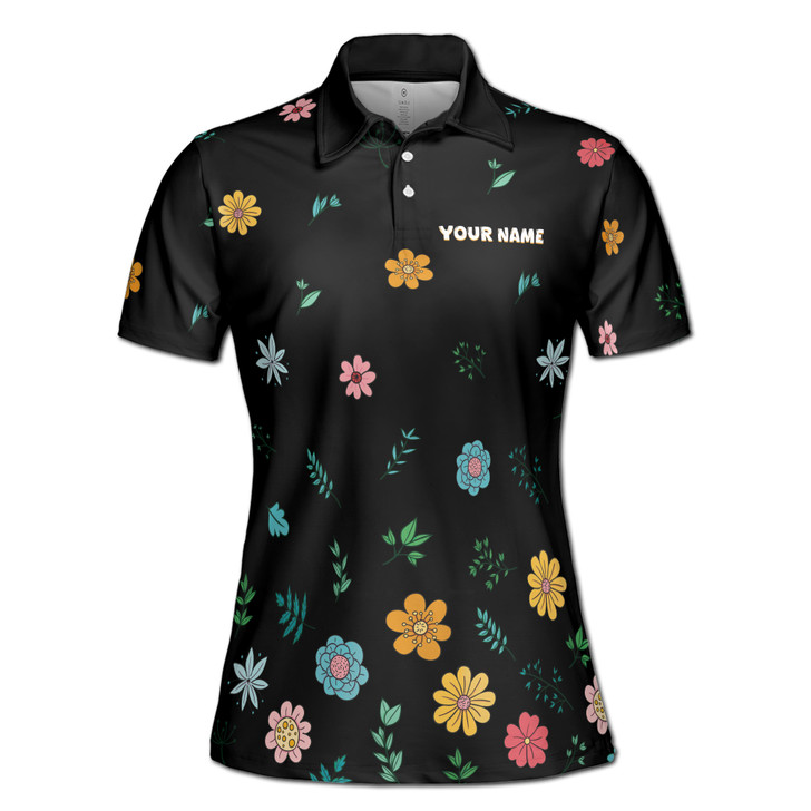Custom Name Mom My First Friend Forever Hero Black Women's Polo Shirt S-5XL