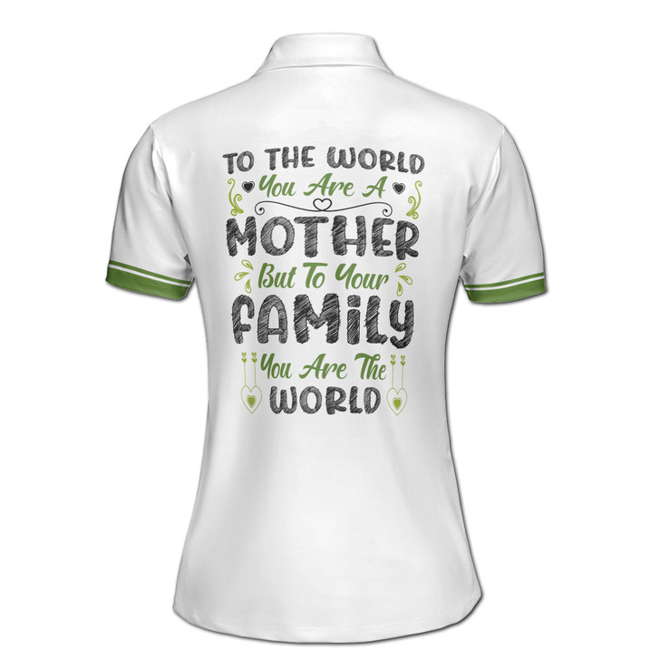 Custom Name Mom To The World You Are A Mother White Women's Polo Shirt S-5XL