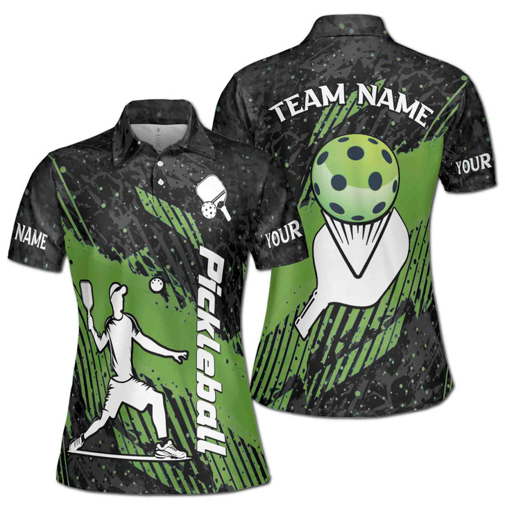 Custom Team Name Pickleball Player Black Women's Polo Shirt S-5XL, For Friend