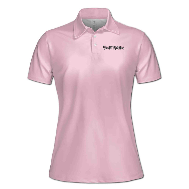 Custom Name Mom Strong Kind Loving Brave Beautiful Pink Women's Polo Shirt S-5XL