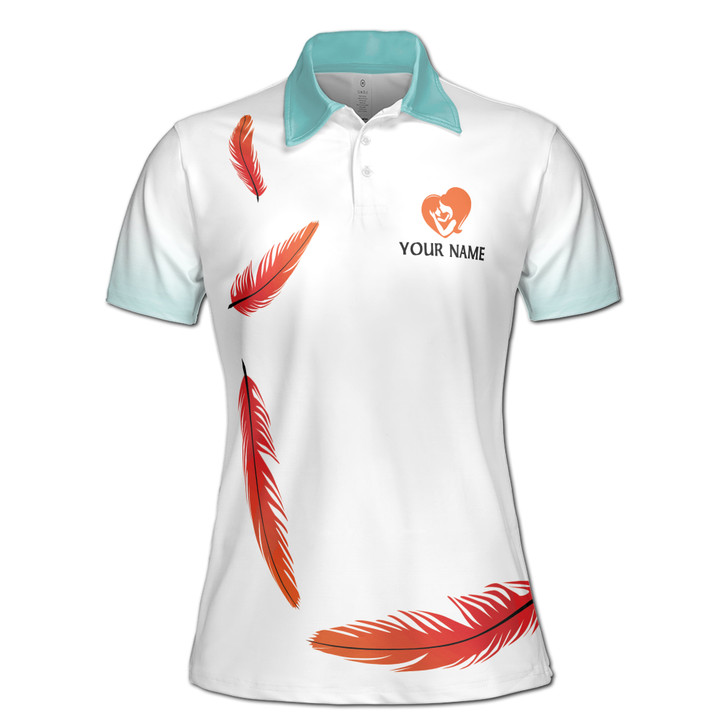 Custom Name Mom Baby You Are The Best Mom White Women's Polo Shirt S-5XL