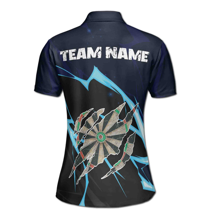 Custom Team Name Darts Lightning Dark Navy 3D Polo Shirt S-5X, For Friend