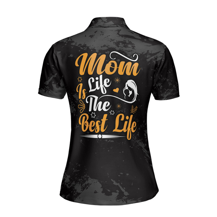 Custom Name Mom Life Best Life Black Women's Polo Shirt S-5XL