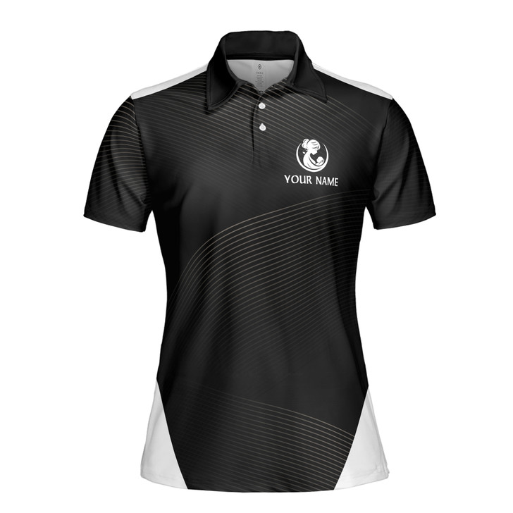 Custom Name Mom Estimated Since Black Women's Polo Shirt S-5XL