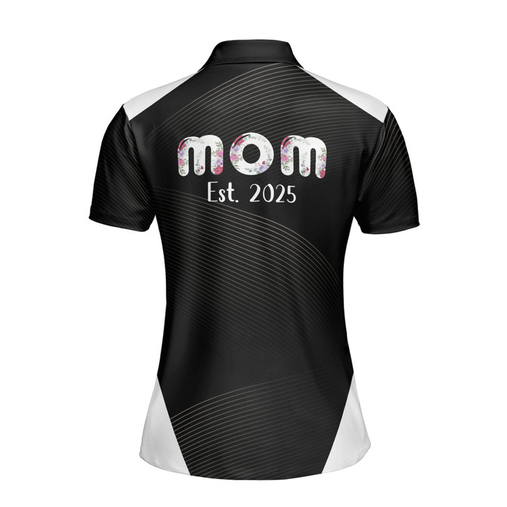Custom Name Mom Estimated Since Black Women's Polo Shirt S-5XL