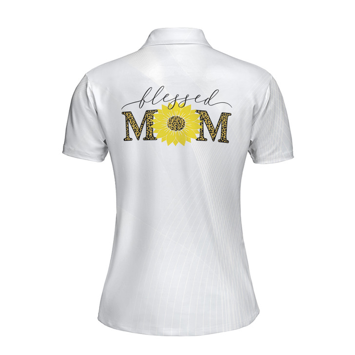 Custom Name Mom Blessed Baby Floral White Women's Polo Shirt S-5XL