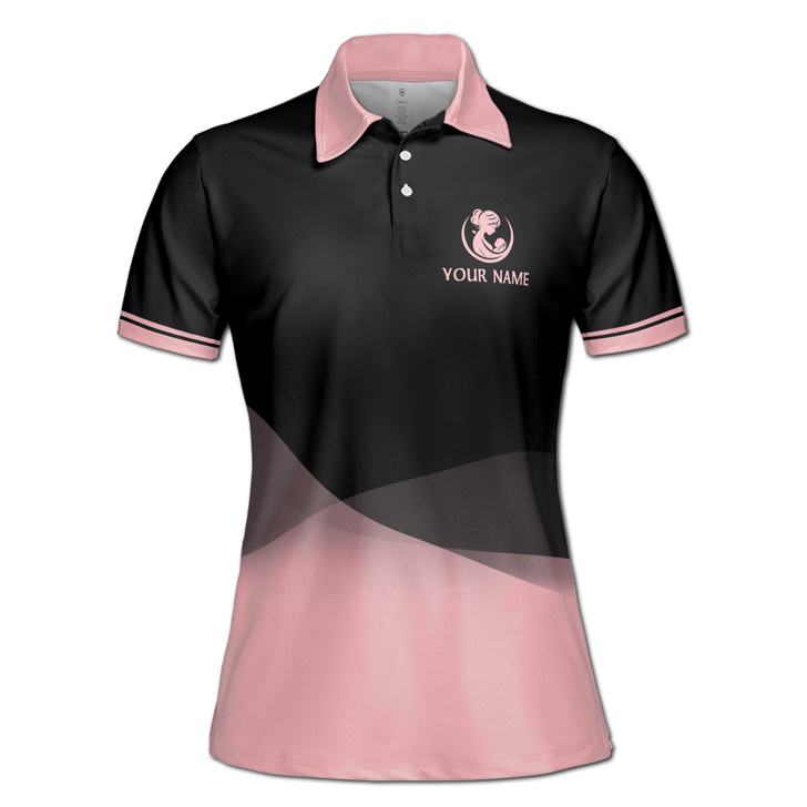 Custom Name Mama Mommy Mom Mother Black Pink Women's Polo Shirt S-5XL, For Mom