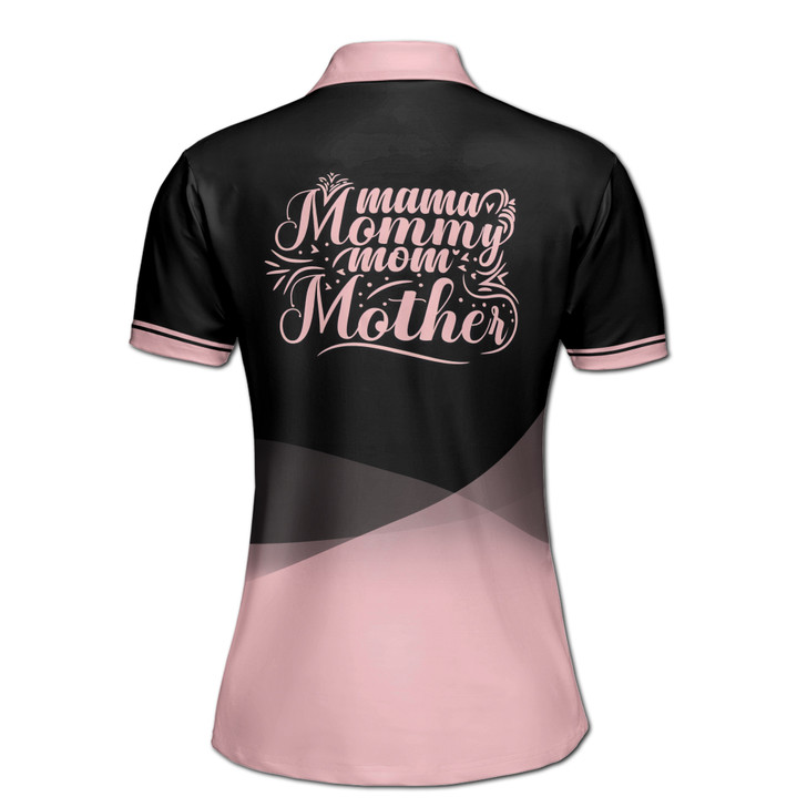 Custom Name Mama Mommy Mom Mother Black Pink Women's Polo Shirt S-5XL, For Mom