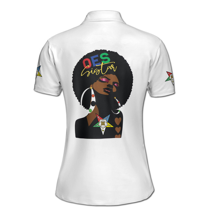 Custom Name OES Pentagon Down Sistar Earrings White Women's Polo Shirt S-5XL