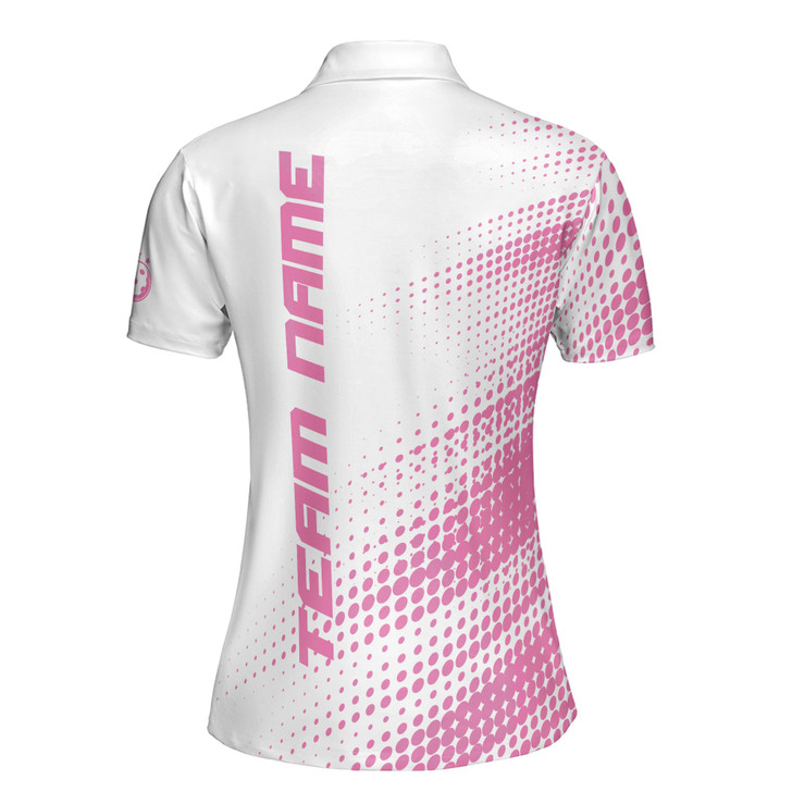 Custom Name Pickleball Stars Dots Pattern Women's Polo Shirt S-5XL, For Friend