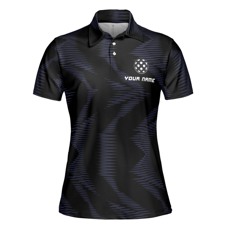 Custom Name Pickleball Paddle Geometric Pattern Women's Polo Shirt S-5XL