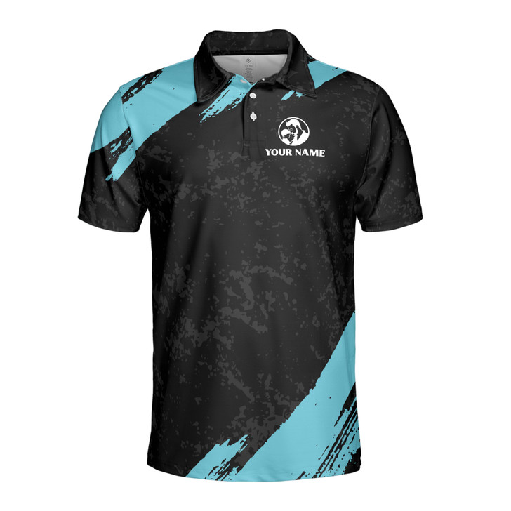 Custom Name To Be An Awesome Bonus Dad Black Black 3D Men's Polo Shirt S-5XL