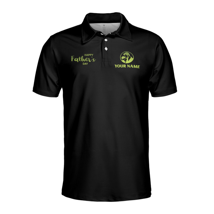 Custom Name Husband Daddy Protector Hero Legend Black 3D Men's Polo Shirt S-5XL