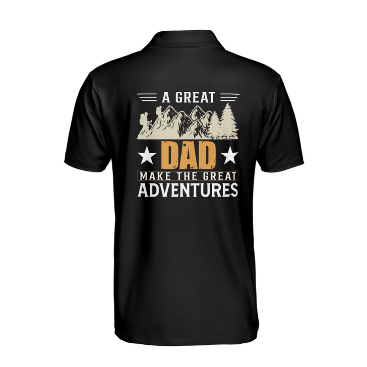 Custom Name Great Dad Great Adventure Black 3D Men's Polo Shirt S-5XL