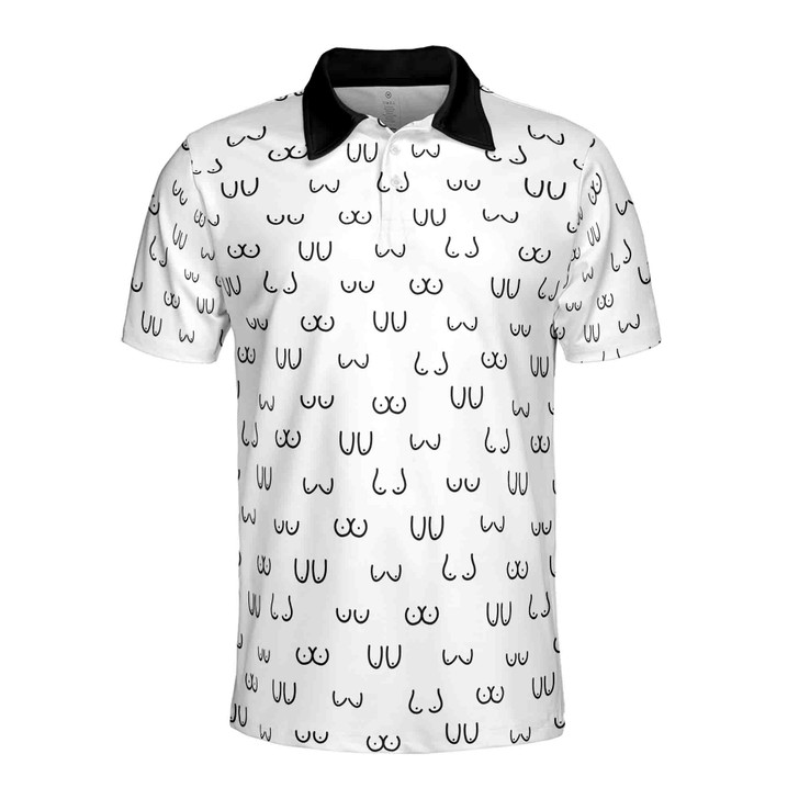 Funny Outline Line Art Graphic Men's Polo Shirt S-5XL
