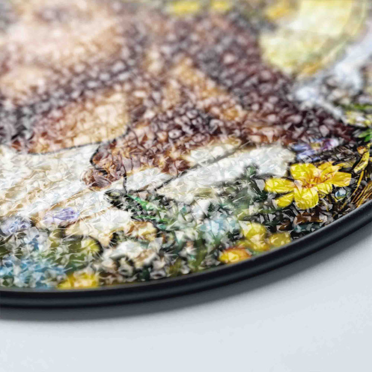 Jesus with Flower Crown Stained Glass Suncatcher Window Hanging Decor