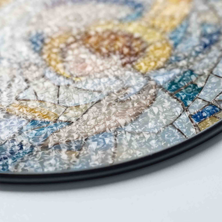 Mother and Child Stained Glass Suncatcher Window Hanging Spiritual Decor