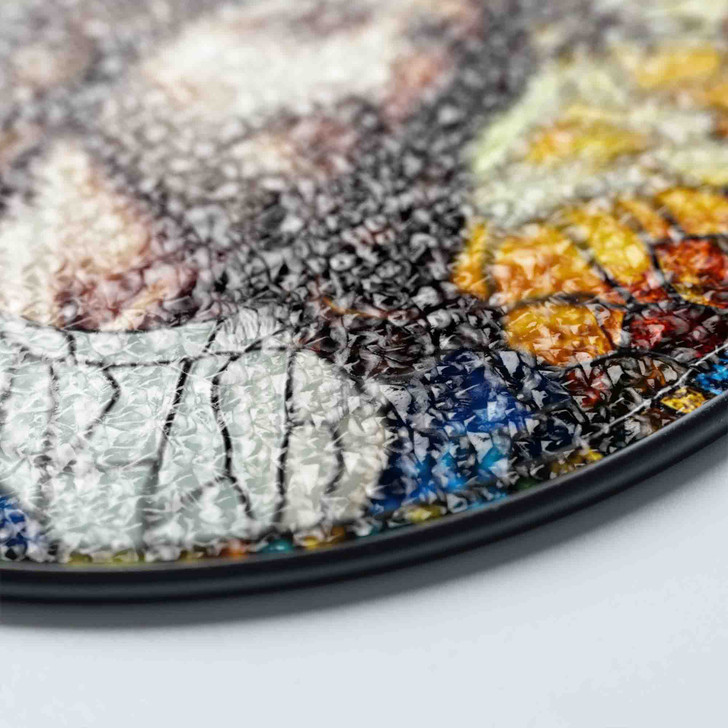 Jesus with Crown of Thorns Stained Glass Suncatcher Religious Window Hanging