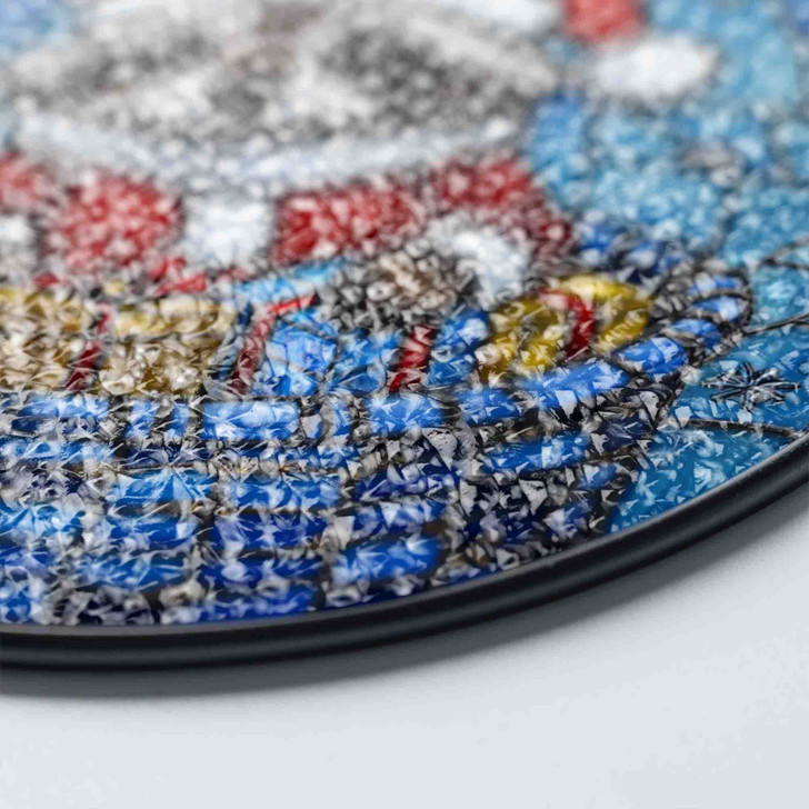 Raccoon Christmas Stained Glass Suncatcher Holiday Animal Window Hanging Ornament Winter Wildlife Lover Gift Decor