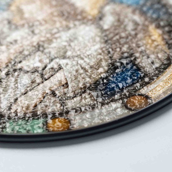 Angel Stained Glass Suncatcher Christian Window Hanging Religious Decor with Halo and White Wings