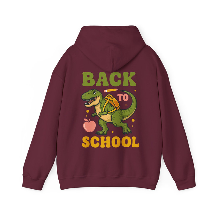 Trendy Back to School Dinosaur Hoodie, Funny Teacher Kindergarten T-Shirt, First Day of School, Dinosaur School Tee, Trendy Teacher Gift