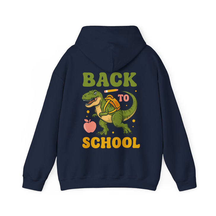 Trendy Back to School Dinosaur Hoodie, Funny Teacher Kindergarten T-Shirt, First Day of School, Dinosaur School Tee, Trendy Teacher Gift