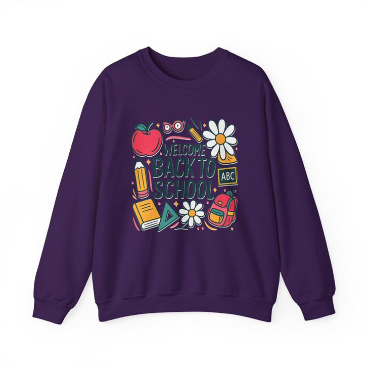 Watercolor Back To School Sweatshirt, Trendy Welcome Back Teacher Look For Adults And Kids Sweatshirt