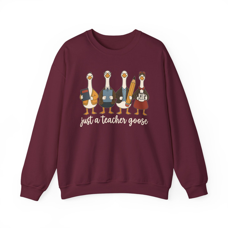 Funny Goose Teacher Sweatshirt, Just A Silly Teacher Appreciation Gift For Adults And Kids Sweatshirt