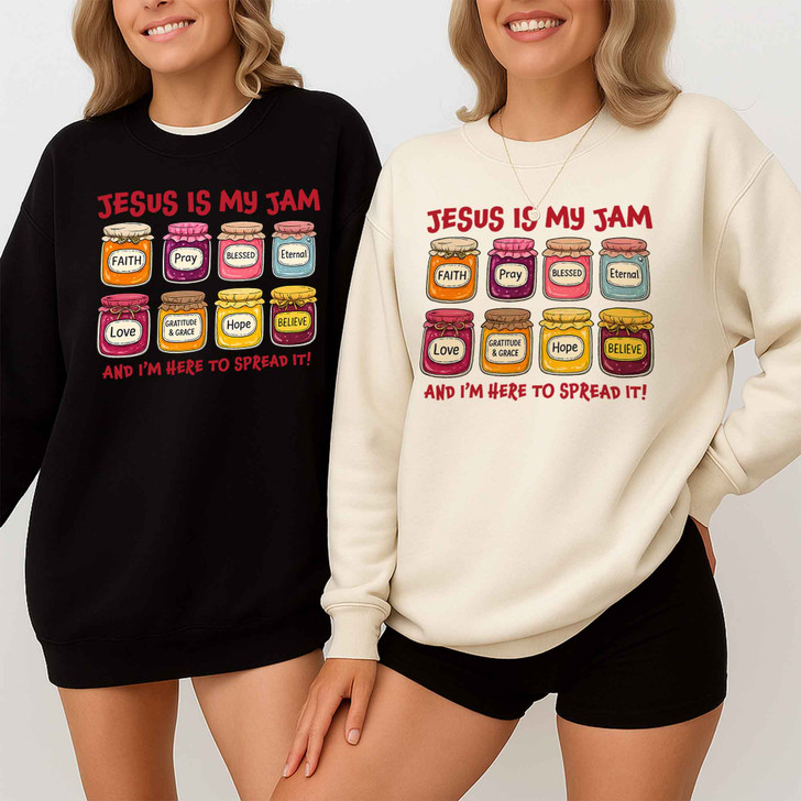 Jesus Is My Jam Sweatshirt, Funny Christian Gift For Adults And Kids Sweatshirt