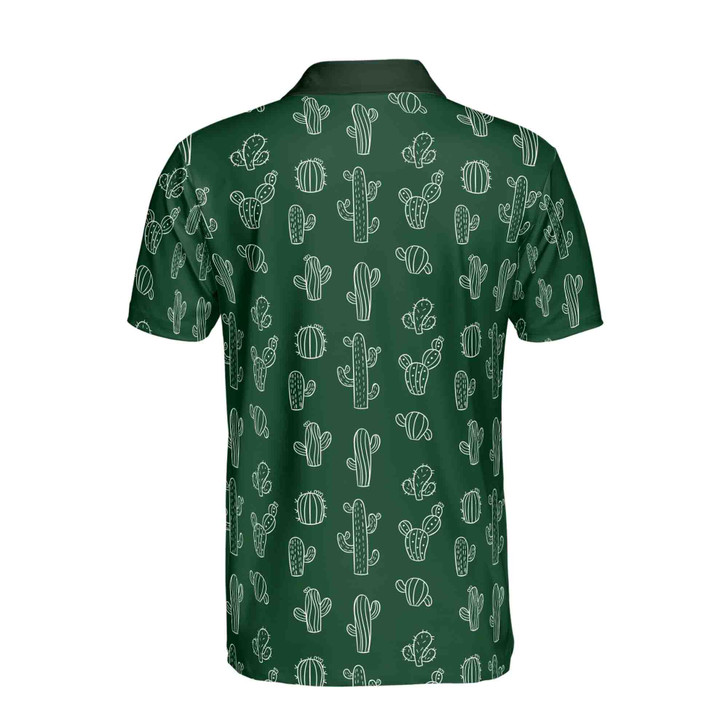 Funny Cactus Doodle Golf Men's Polo Shirt S-5XL