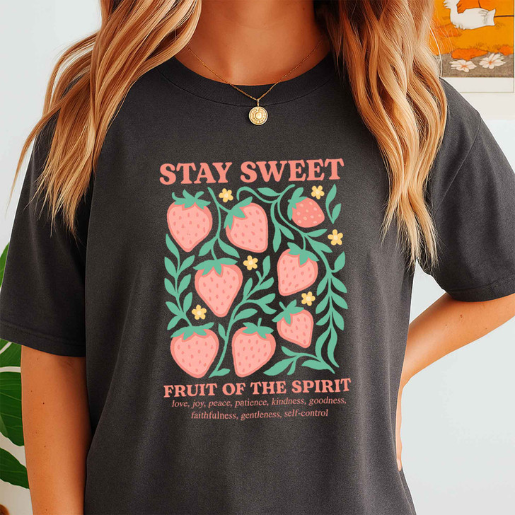 Boho Fruits Of The Spirit Shirt, Retro Floral Christian Top For Adults And Kids T-Shirt