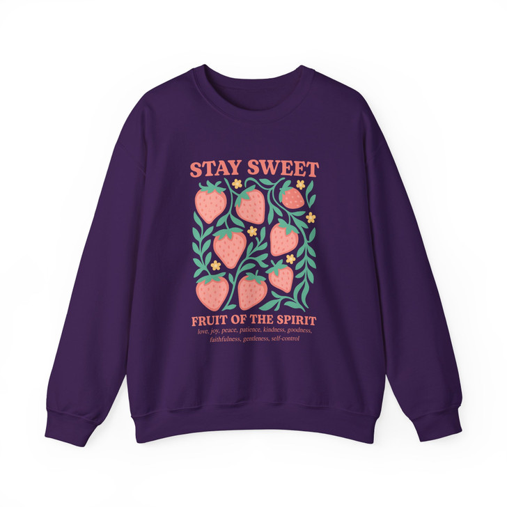 Boho Fruits Of The Spirit Sweatshirt, Retro Floral Christian Top For Adults And Kids Sweatshirt