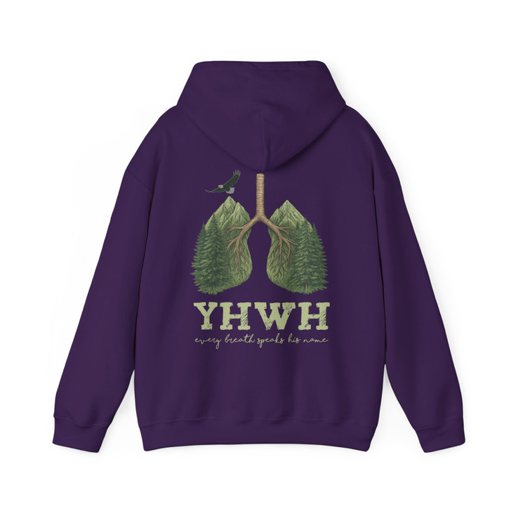 YHWH Breath Christian Hoodie, Every Breath Speaks His Name Faith Tee For Adults And Kids Hoodie