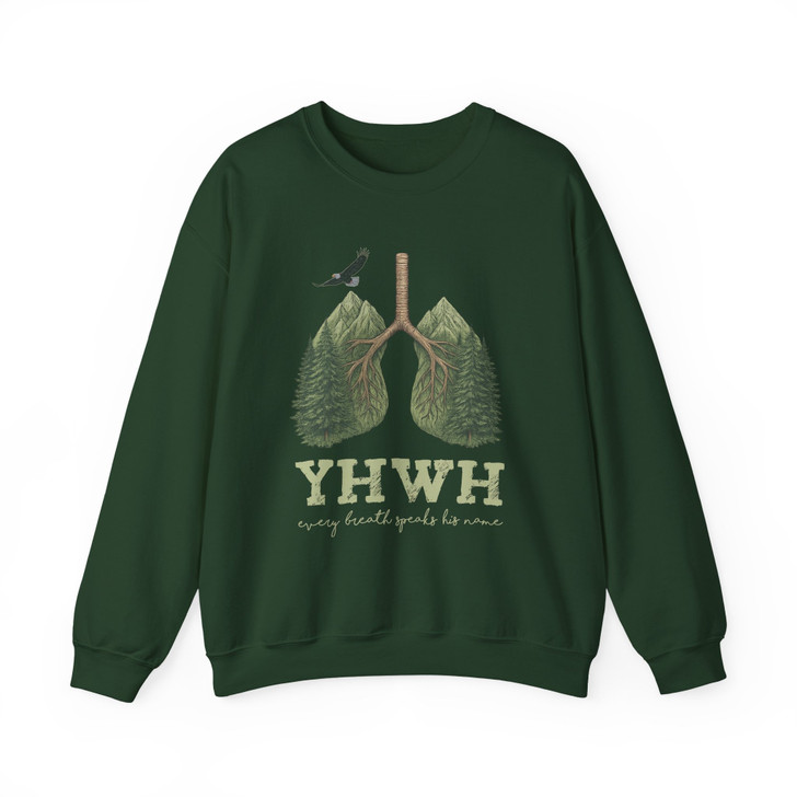 YHWH Breath Christian Sweatshirt, Every Breath Speaks His Name Faith Tee For Adults And Kids Sweatshirt