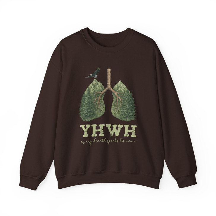 YHWH Breath Christian Sweatshirt, Every Breath Speaks His Name Faith Tee For Adults And Kids Sweatshirt