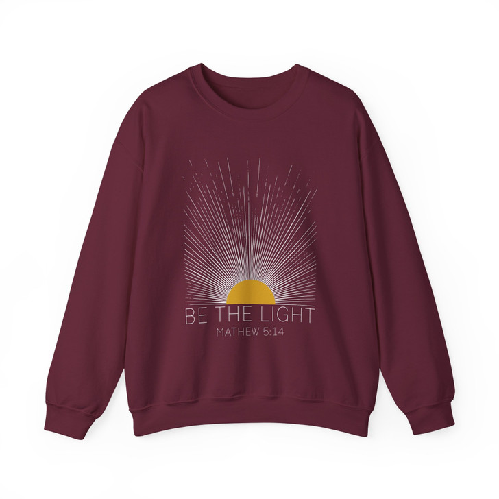 Be The Light Sweatshirt, Matthew 5:14 Christian Faith Outfit For Adults And Kids  Sweatshirt