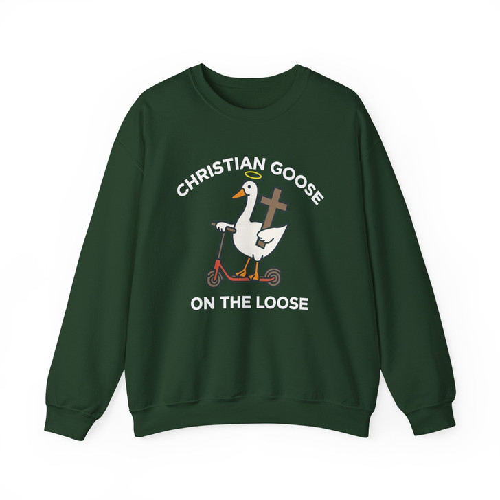 Christian Goose On The Loose Sweatshirt, Funny Faith Based Gift For Adults And Kids , Sweatshirt