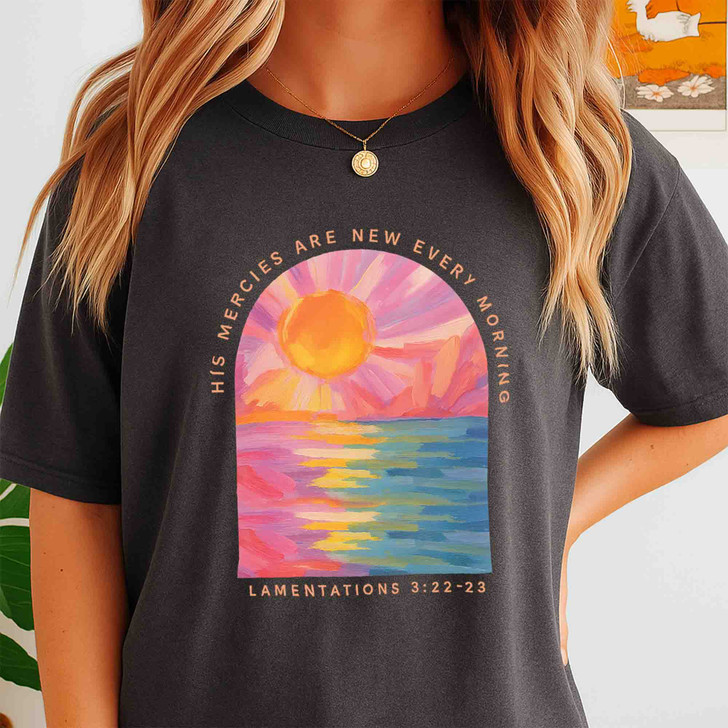 Sunrise Christian Retro Faith Based, Inspirational Jesus Religious Gift, Unisex T-Shirt