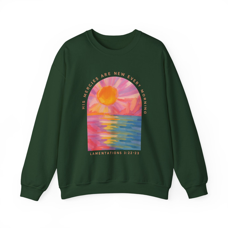 Sunrise Christian Retro Faith Based, Inspirational Jesus Religious Gift, Sweatshirt