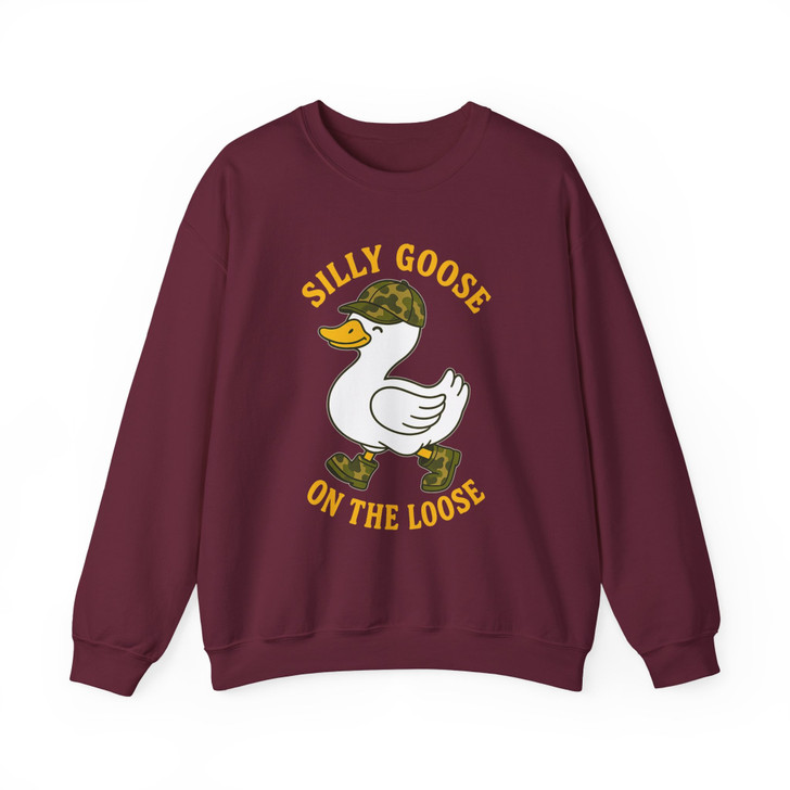 Silly Goose On The Loose, Funny Toddler Cute Kids Natural Graphic Playful, Sweatshirt