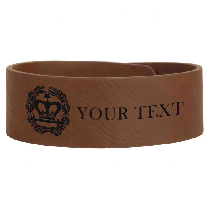 Custom Order of the Amaranth Symbol Freemason Court Gift Engraved Leatherette Cuff Wristband