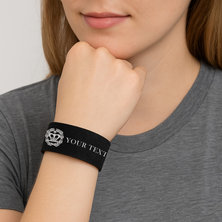 Custom Order of the Amaranth Symbol Freemason Court Gift Engraved Leatherette Cuff Wristband