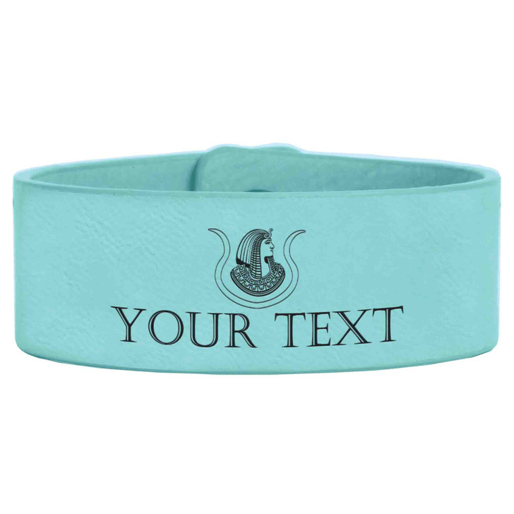 Custom Imperial Court Symbol Freemason Court Gift Engraved Leatherette Cuff Wristband