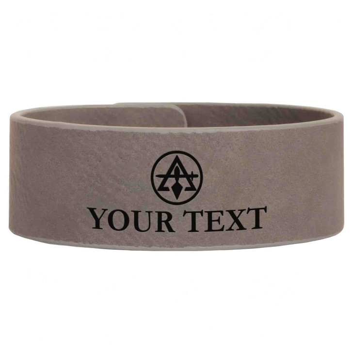 Custom Cryptic Council Royal Select Masters Symbol Freemason Gift Engraved Leatherette Cuff Wristband
