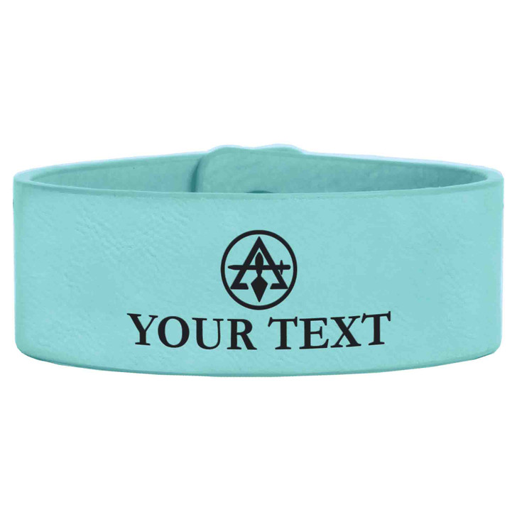 Custom Cryptic Council Royal Select Masters Symbol Freemason Gift Engraved Leatherette Cuff Wristband