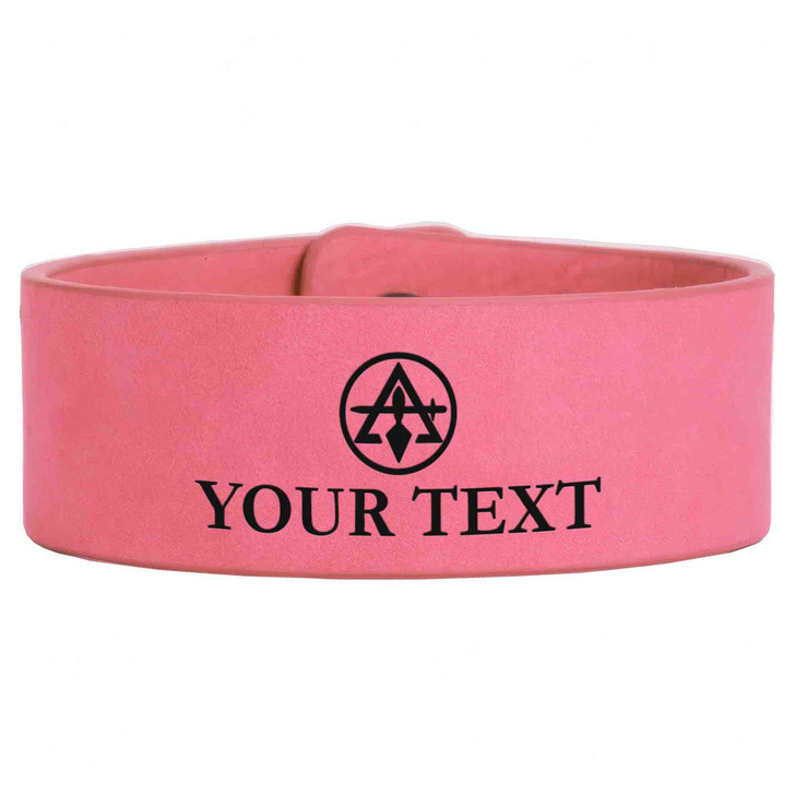 Custom Cryptic Council Royal Select Masters Symbol Freemason Gift Engraved Leatherette Cuff Wristband